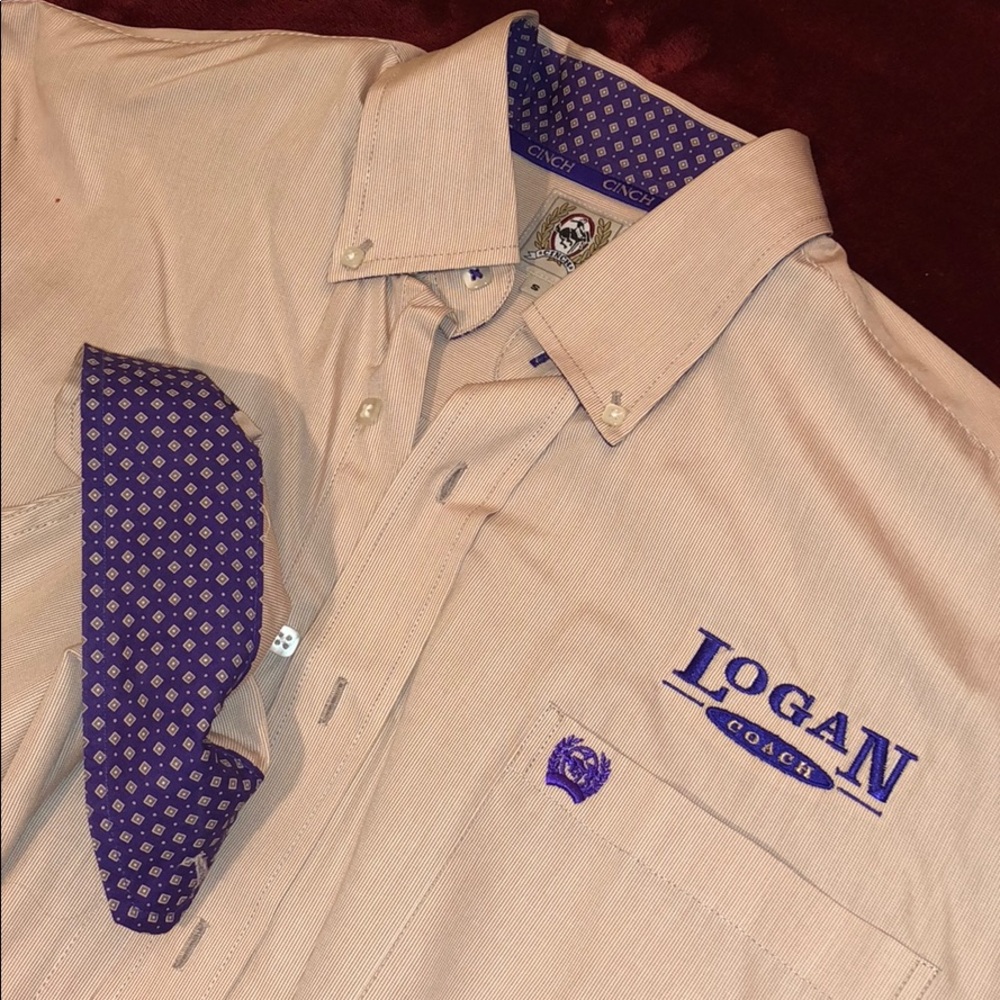 Men’s Cinch Shirt- Logan Coach Horse Trailers